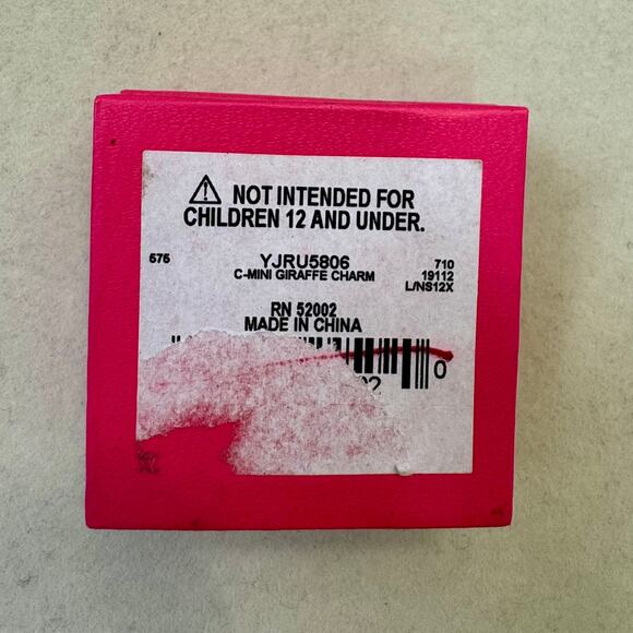 VTG Juicy Couture Giraffe Mini Charm Cord Bracelet Gold Tone - Picture 8 of 8